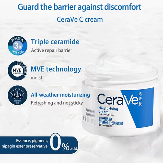 Moisturizing Cream 85G Body Cream with Hyaluronic Acid and Ceramidesand Face Moisturizer for Dry Skin Oil-Free