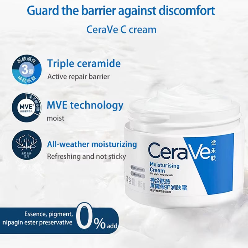 Moisturizing Cream 85G Body Cream with Hyaluronic Acid and Ceramidesand Face Moisturizer for Dry Skin Oil-Free