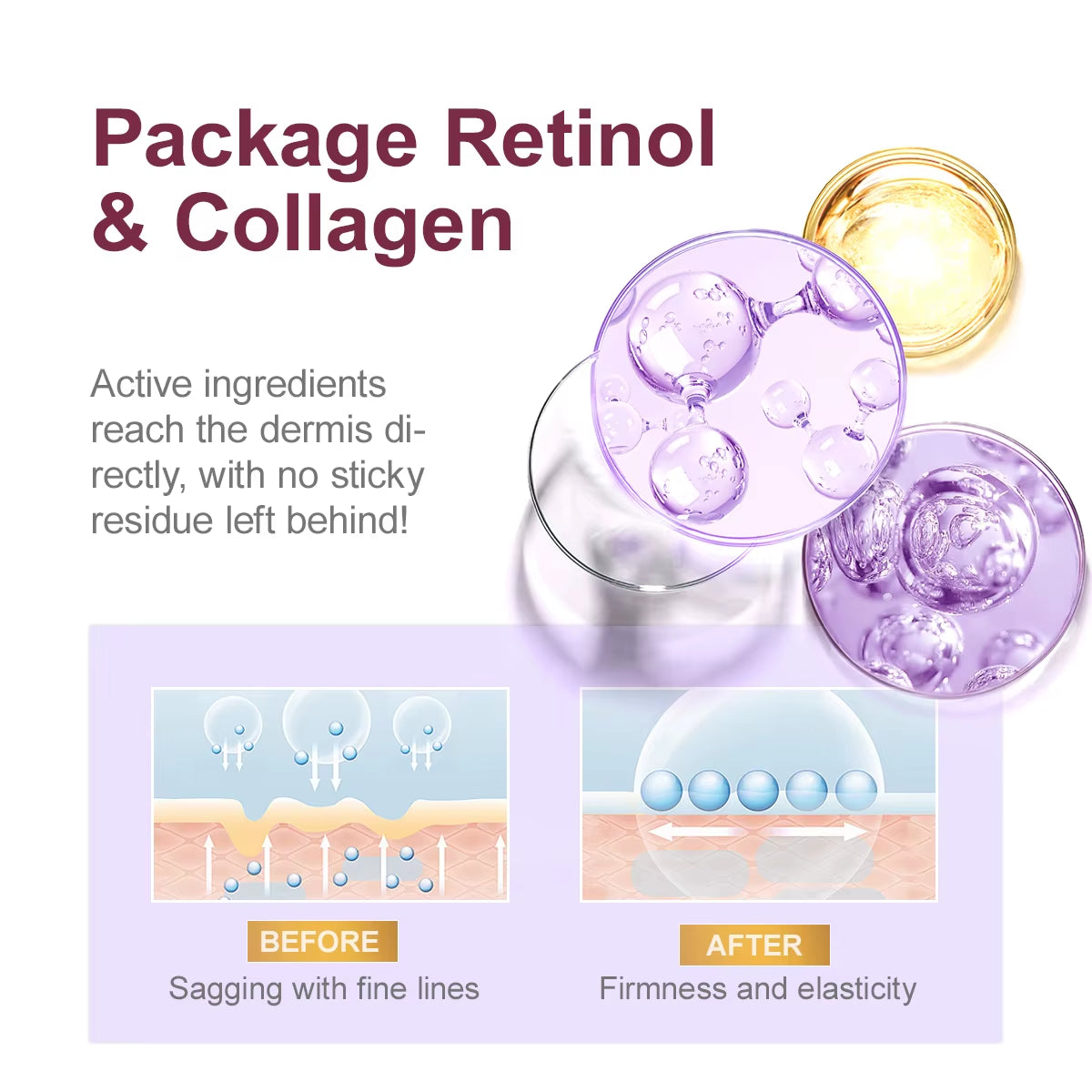 Retinol Face Serum anti Wrinkle Deep Moisturizing Nourish Essence Fade Fine Line Firming anti Aging Facial Serum Skin Care