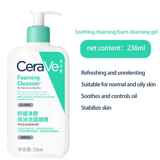 Hydrating Facial Cleanser | Moisturizing Face Wash for Dry Skin | Hyaluronic Acid + Ceramides + Glycerin | Hydrating Clea