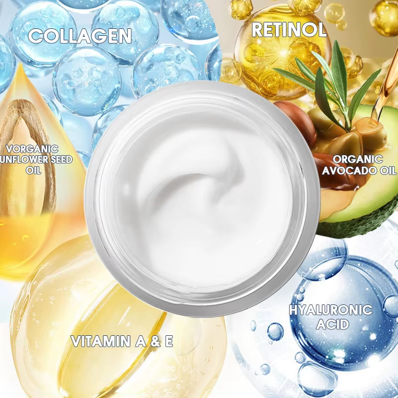Men'S Collagen Face Cream High HA Anti-Aging Portable Moisturizing Cream Retinol anti Wrinkle Skincare Products for Daily Use