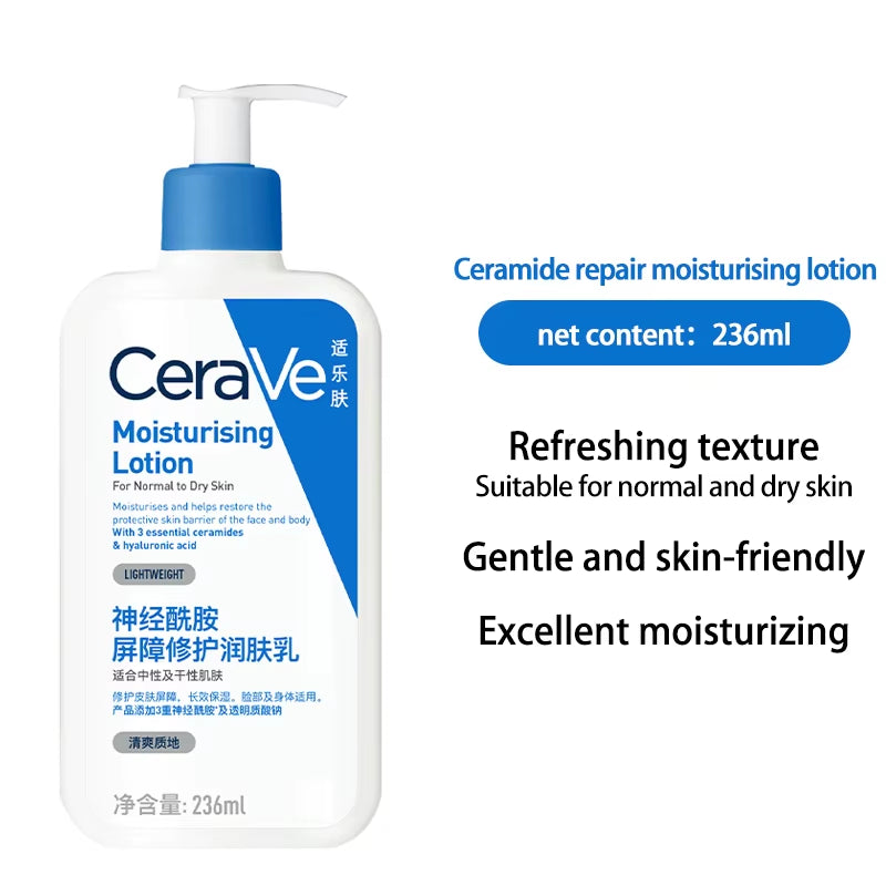 Daily Moisturizing Lotion for Dry Skin Body Lotion & Face Moisturizer with Hyaluronic Acid and Ceramides 236Ml/473Ml