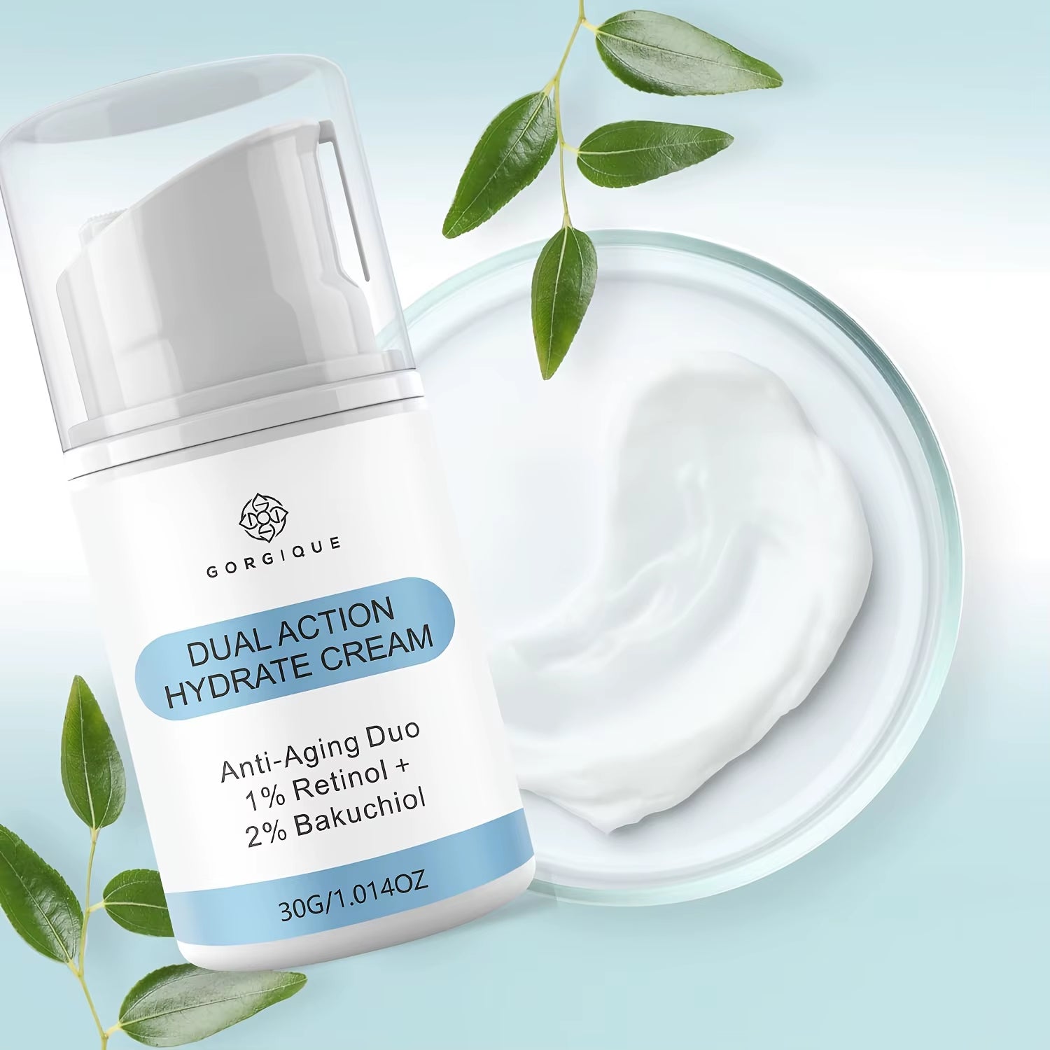 Retinol anti Aging Cream Serum with Retinol, Bakuchiol, and Hyaluronic Acid to Fight Fine Lines and Wrinkles