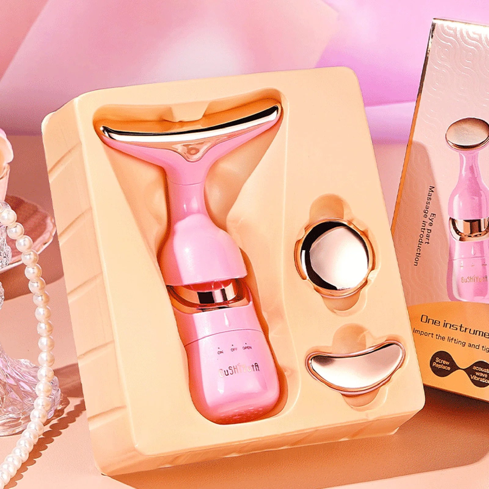 3 Heads Skin Care Facial Firming Massager Multifunction Skin Care Face Sculpting Tool for Women Daily Skin Care Routine