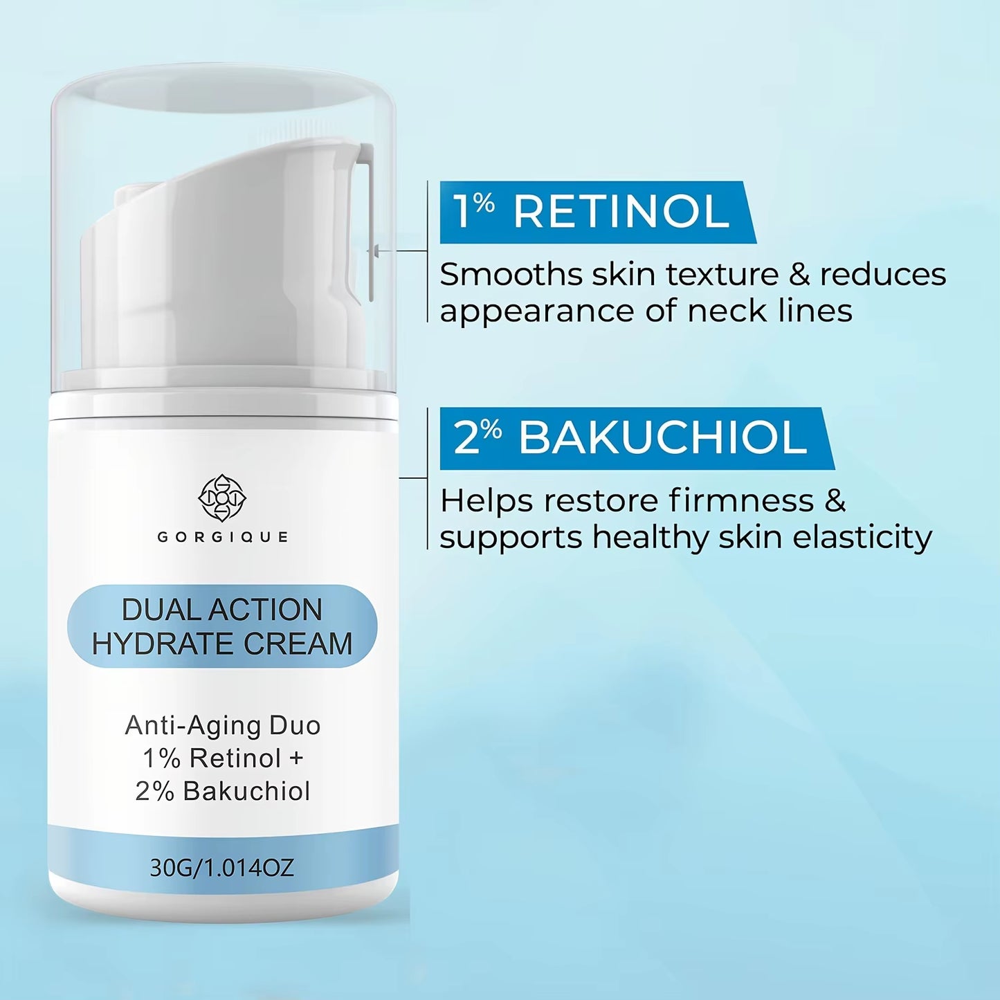 Retinol anti Aging Cream Serum with Retinol, Bakuchiol, and Hyaluronic Acid to Fight Fine Lines and Wrinkles