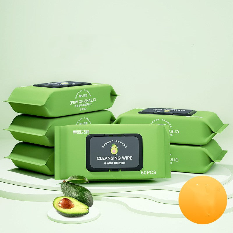 60-Drawer Avocado Makeup Remover Wipe Clean Face