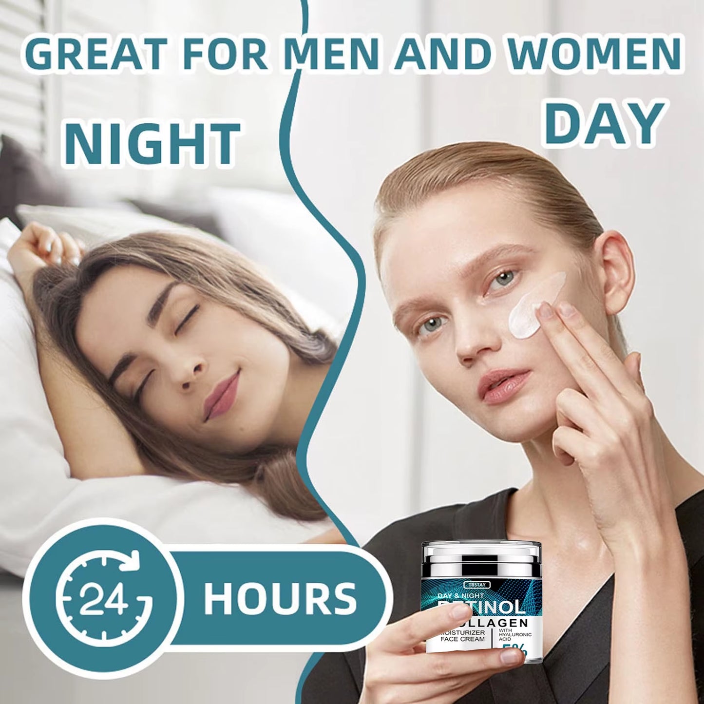 Collagen Retinol Hyaluronic Acid Cream, Retinol and Collagen Face Cream, anti Againg Collagen Retinol Hyaluronic Acid Cream