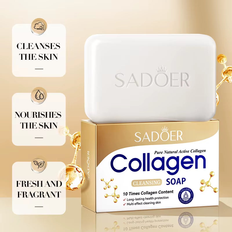 Aloe Facial Soap Collagen Face Wash Foam Facial Cleanser Moisturizing Hydrating Oil Control Body Bathing Handmade Soap